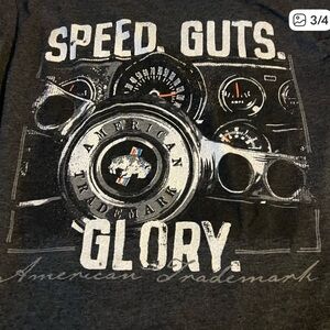 Graphic Tee with Speed Guts Glory Design